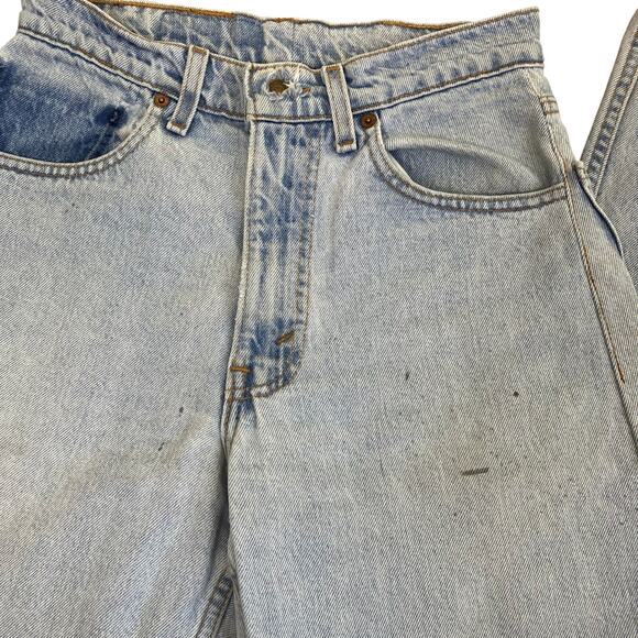 Lenny Upcycled Vintage Levi’s Jeans Light Wash Distressed Mom Jeans 90s Retro - Picture 14 of 16